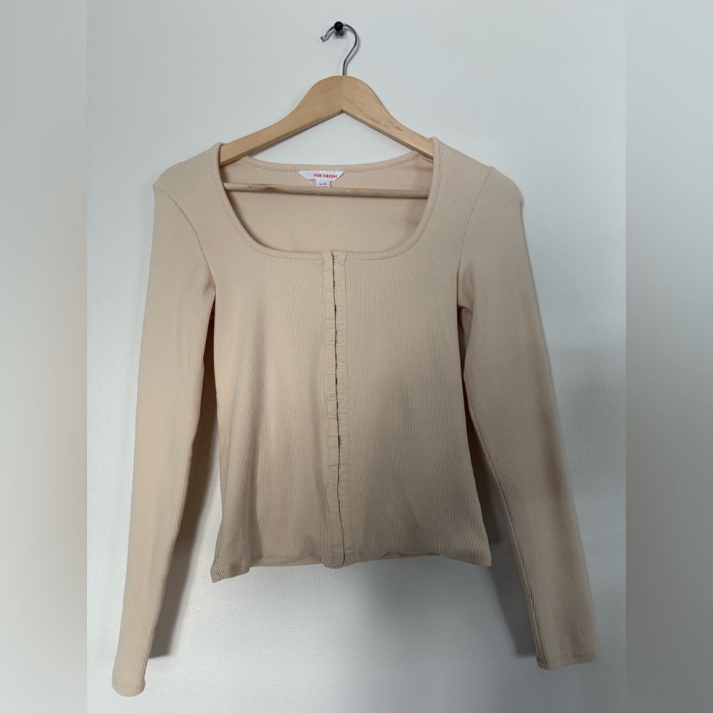 Joe Fresh Cream Knit Top